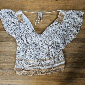 Flowy Floral Boho Top M/L